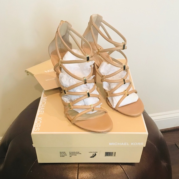 Michael Kors Charlene Leather Sandals - Picture 1 of 3